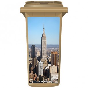 Empire State Building Wheelie Bin Sticker Panel